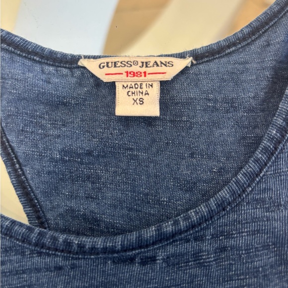 Guess Blue Cropped Top - Picture 2 of 4